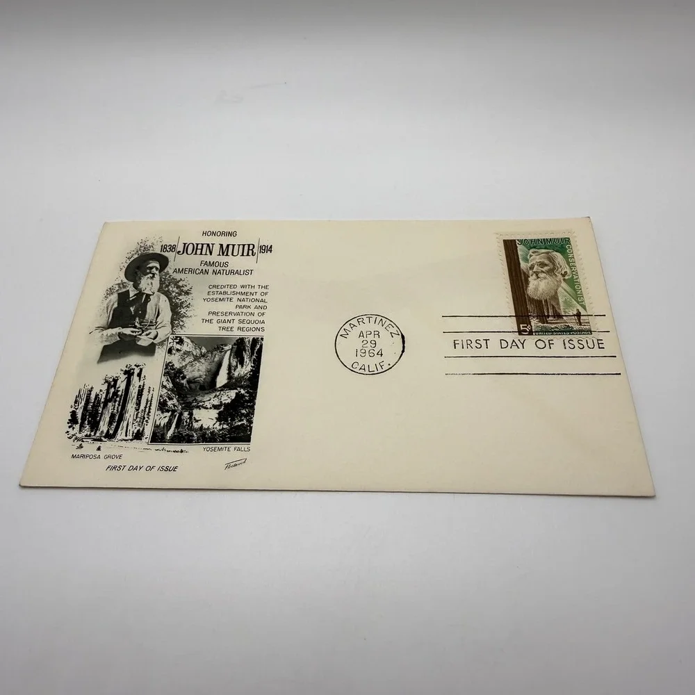 1964 John Muir First Day Cover FDC Yosemite National Park Martinez CA Fleetwood